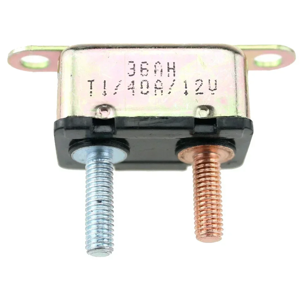 Termination 10-32 Thread Circuit Breaker 12V 30A/40A/50A Auto Reset Copper Stud Bolt For Battery Chargers Trucks Buses RVs