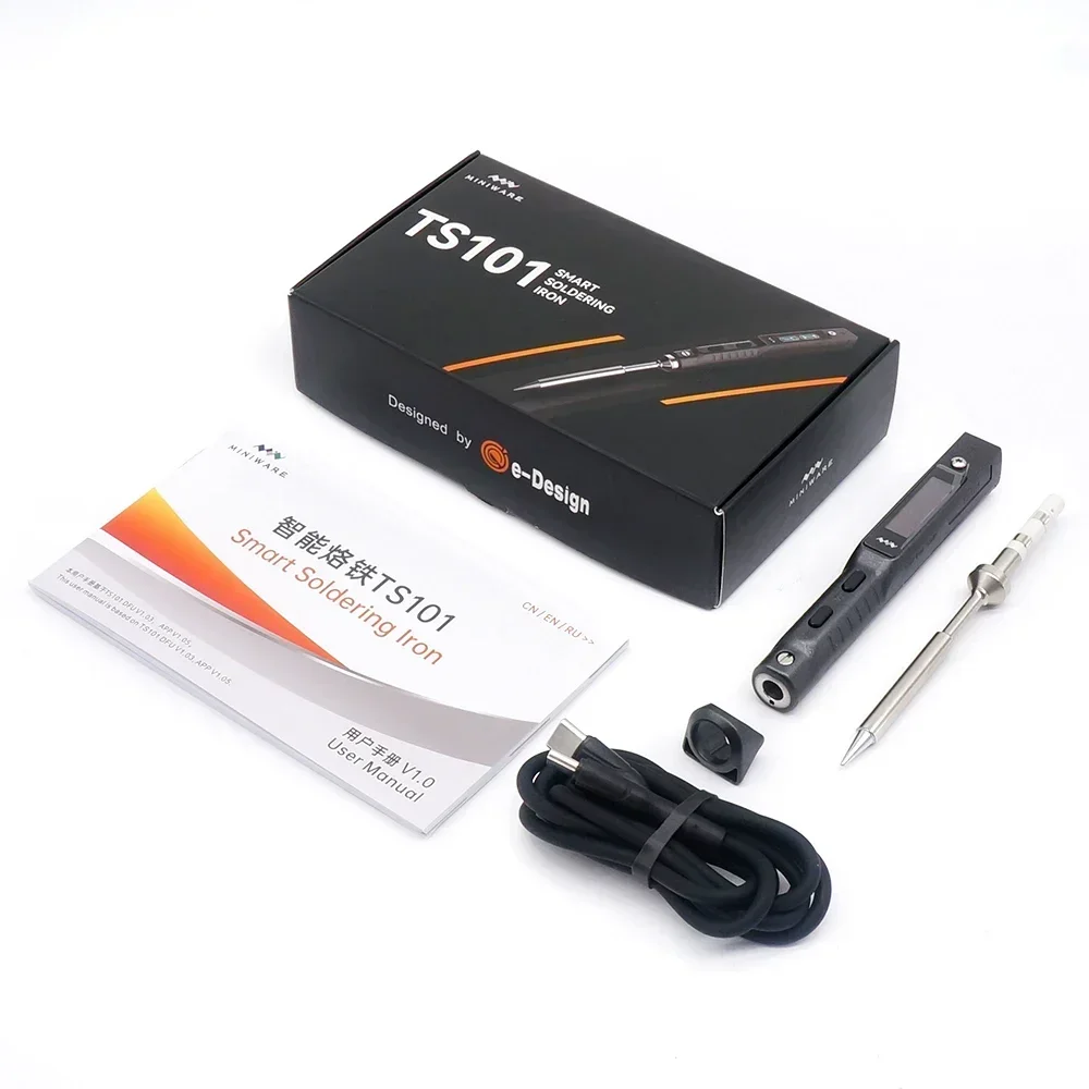 Original TS101 65W Digital Electric Soldering Iron LCD Programable Display Adjustable Temperature ts100 version no power supply 2