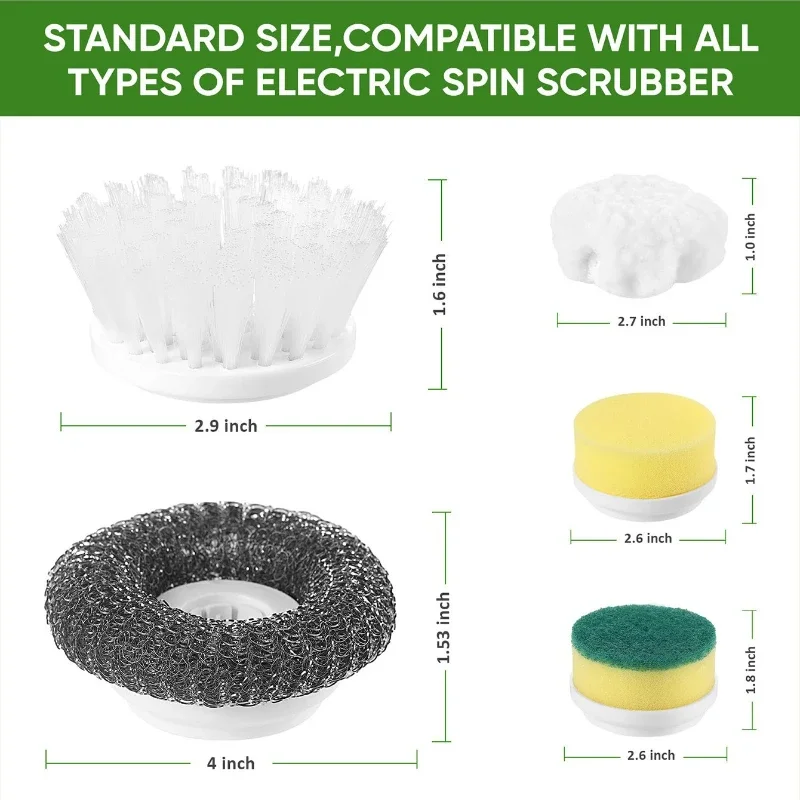 Electric Cleaning Brush - Motorized Scrubbing Tool for Kitchen/Bathroom/Shoes, Cordless Deep Clean with Interchangeable Heads