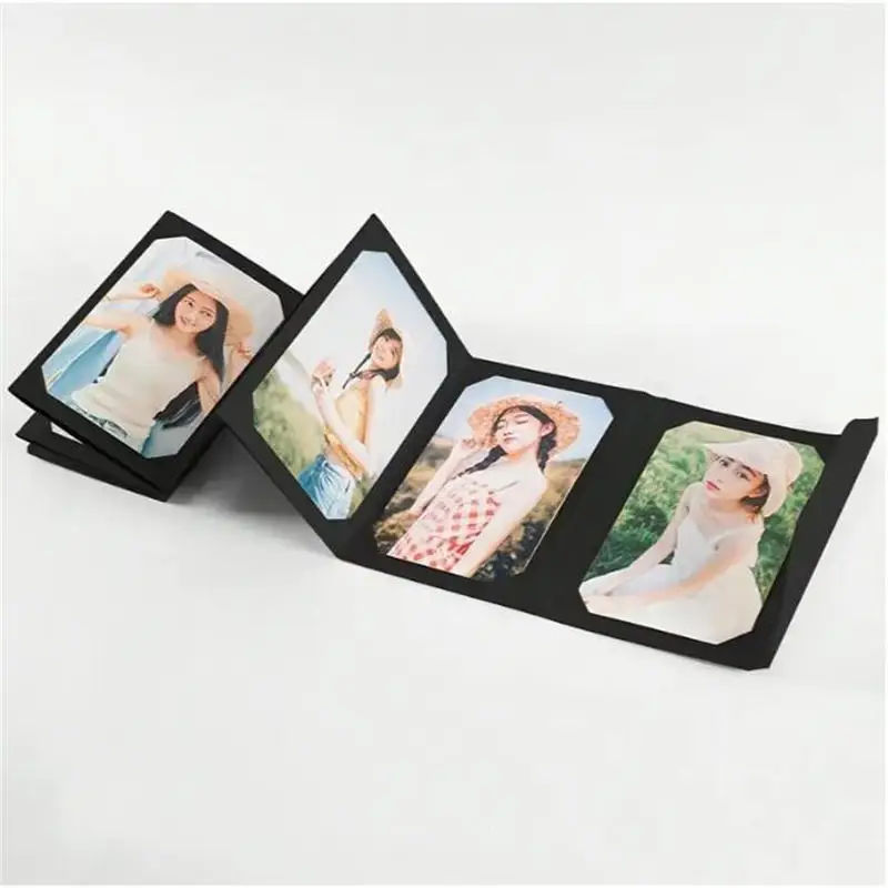 Small Card Photo Postcard Storage Book Folding DIY Handmade Packaging Folding Insert Blank Photo Album