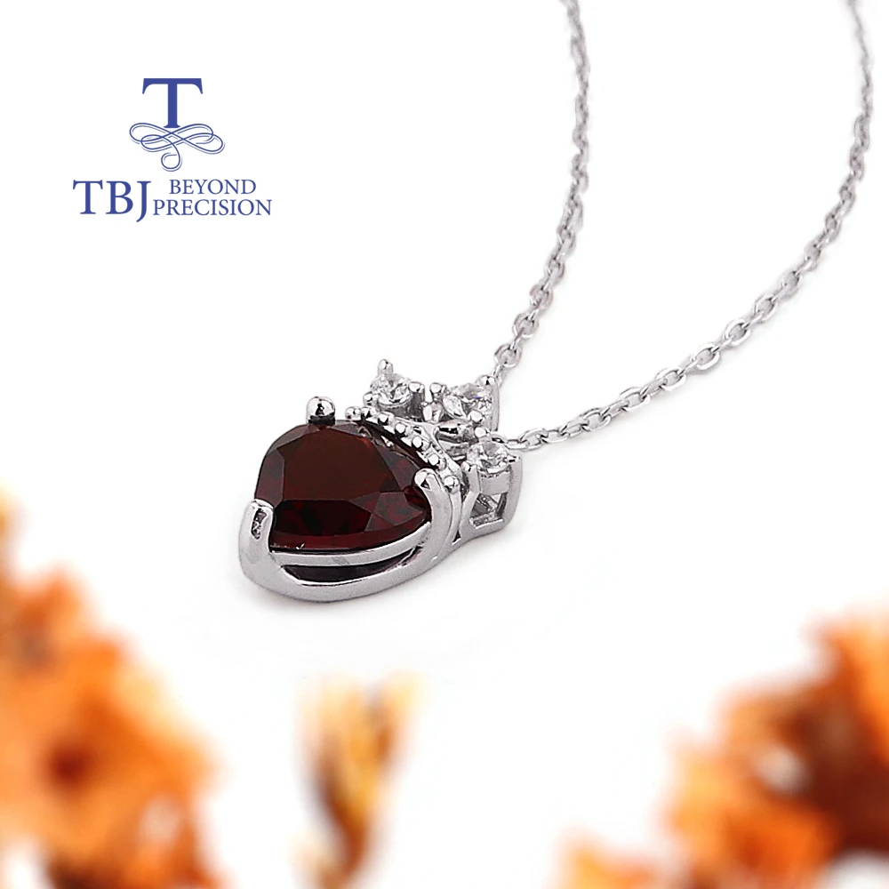2026, Kronen-Design, 925Er Sterlingsilber, Damenhalskette, Natürlicher Herzanhänger Mit 8,00 Mm Granat, Eleganter Schmuck Für Verlobungsgeschenke Sdf6Dbcef4B6447E2Ba01461Da383B8D0Z