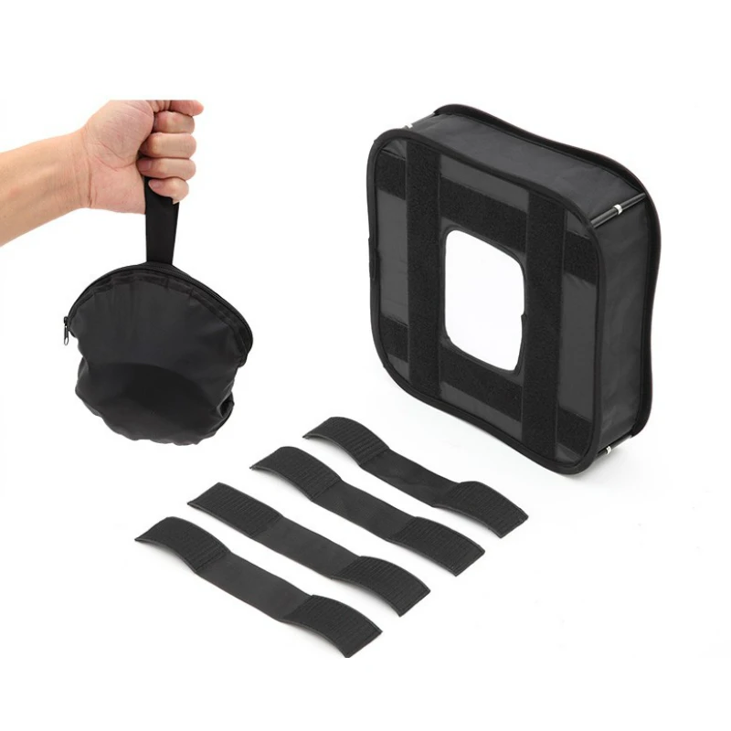 다기능 410mm 미니 휴대용 접이식 플래시 디퓨저, 간편 접이식 디자인 소프트박스 (플래시 스피드라이트 소프트 필터용)