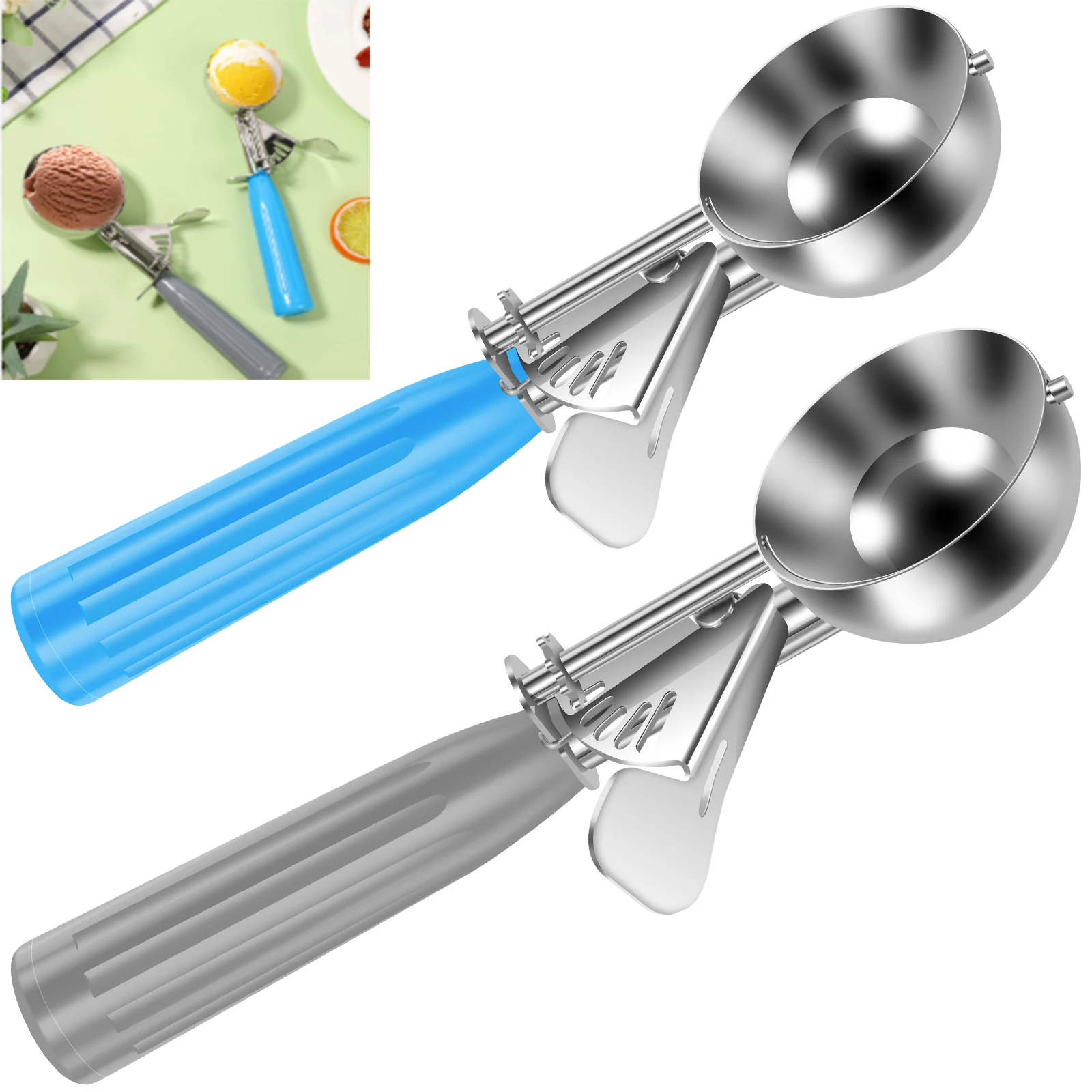 Ice Cream Spoonper Digging Spoon Kitchen Ice Cream Cookie Cupcake Muffin Meatbal Fruit Scoop Household Kitchen Supplies Gadget