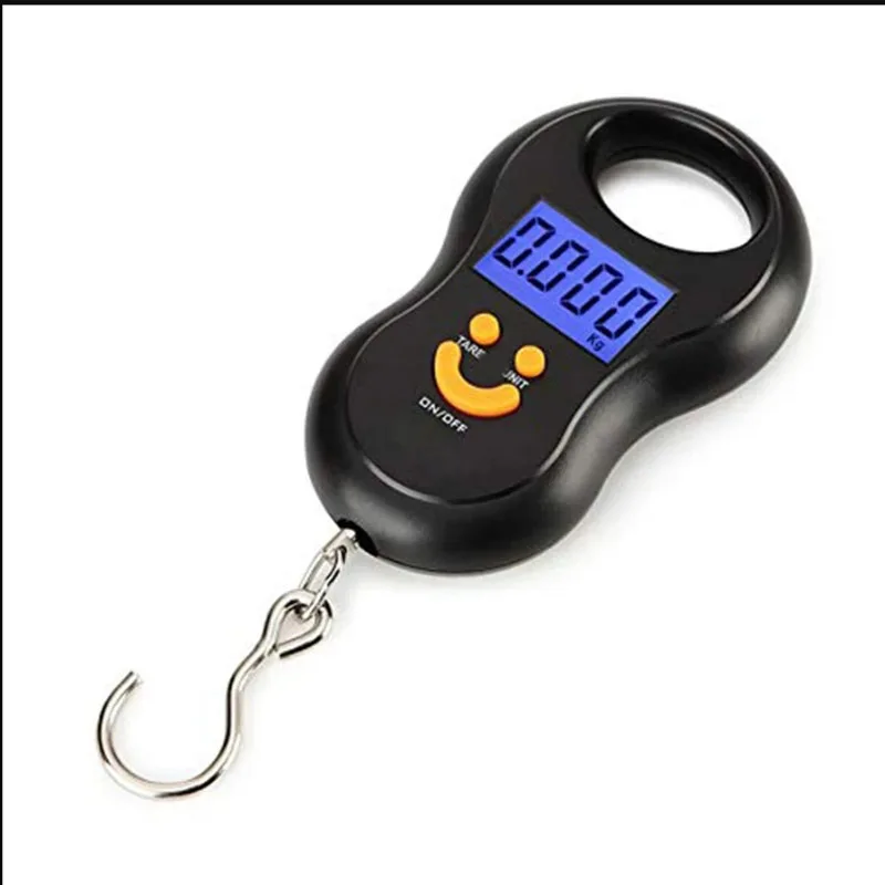 Electronic 50Kg 10g Hanging Scale LCD Kitchen Digital Scale BackLight Fishing Weights Pocket Travel Luggage Scales