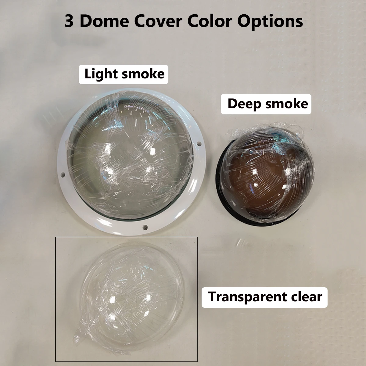 9'' Dome Housing Outdoor ABS Rainproof Camera Enclosure with Aluminum Bracket & Acrylic Protective Cover Transparent /Smoked