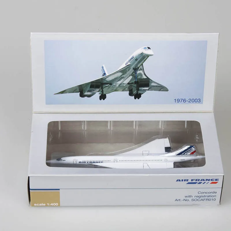 1:400 Scale Model Concorde Air France Airplane 1976-2003 Airliner Alloy Diecast Aircraft Toy Collection Display For Child Adult 1 24 scale alloy farm tractor truck sliding model car replaceable trailer part diy toys accessory engineering vehicle for child