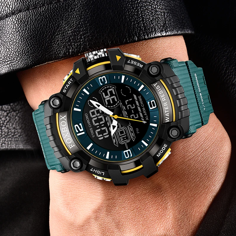 LIGE NEW Military Sport Watch for Men 30M Waterproof Dual Time Display Digital Watches Auto Date Quartz Wristwatch часы мужские