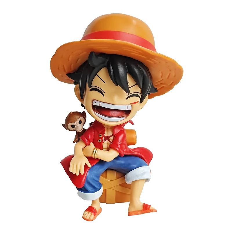 Anime-Zubehörserie: Neue ONE PIECE Luffy, Solon, Sanji Q-Version sitzende Figuren-Modelle als Spielzeug für Kindergeburtstage – Detail 12