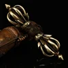 7"Tibetan Temple Collection Bronze Nine Shares Dorje Vajra Phurpa Box set Pendant Amulet Dharma Town house Exorcism 3