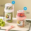 Breakfast Oatmeal Cereal Nut Yogurt Salad Cup Two-Layers Portable Container Set With Fork Cup Lid Bento Food Bowl Lunch Box 5