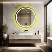 LUVODI 32" Round Lighted RGB Bluetooth Bathroom Mirror Dimmable Anti-Fog Vanity Mirror with 360° Stereo Bluetooth Speakers - Image 4