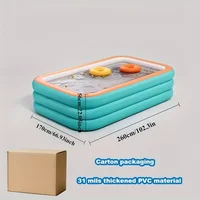 Piscine gonflable domestique à 3/4 couches, matériau renforcé épais en PVC, ouverture rapide, gonflable Simple, différentes tailles disponibles 6