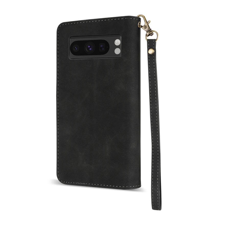 Brieftasche Multi-karte Zipper Ständer Foto Rahmen Magnetische Flip Ledertasche Für Google Pixel 8a 8 Pro 7a 7 6a 6 Schutzhülle – Detail 13