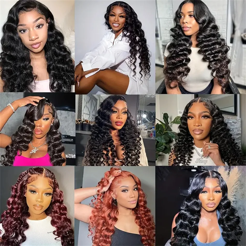 Human Hair Extensions Loose Deep Wave Bundles Brazilian Human Hair 1/3/4 Bundles 30 Inch
