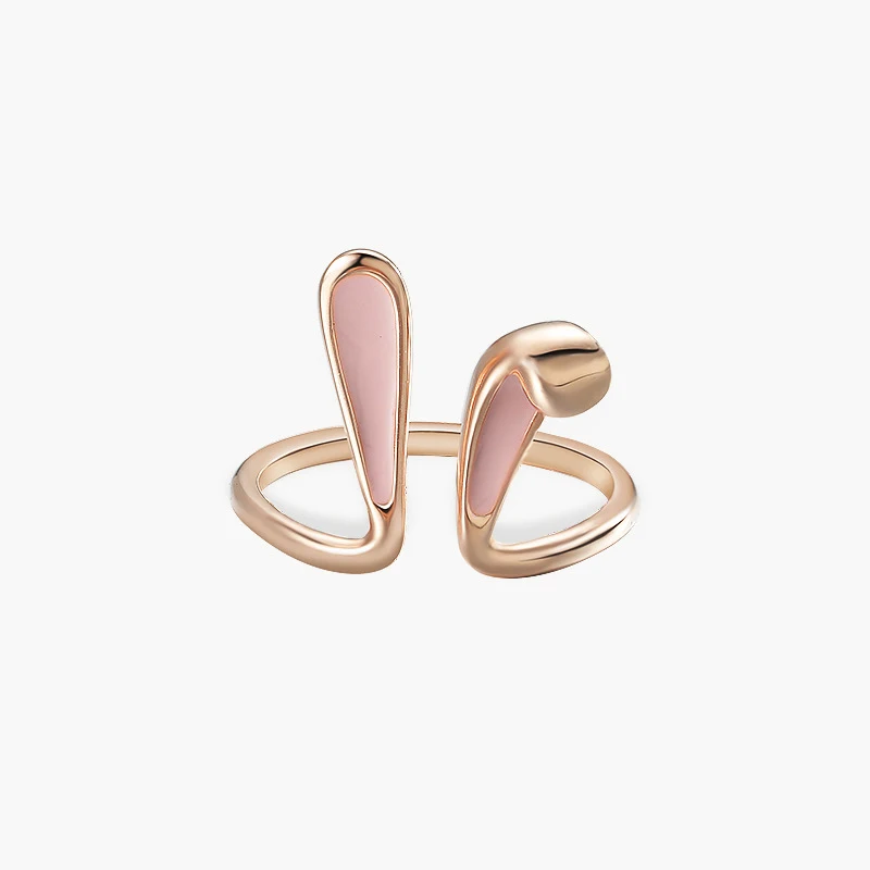 SALONGFANG Cute Rabbit Ear Ring Cartoon  Animal Ring Bracelet For China Girlfriend Opening Adjustable Holiday Jewelry Wholesale 6