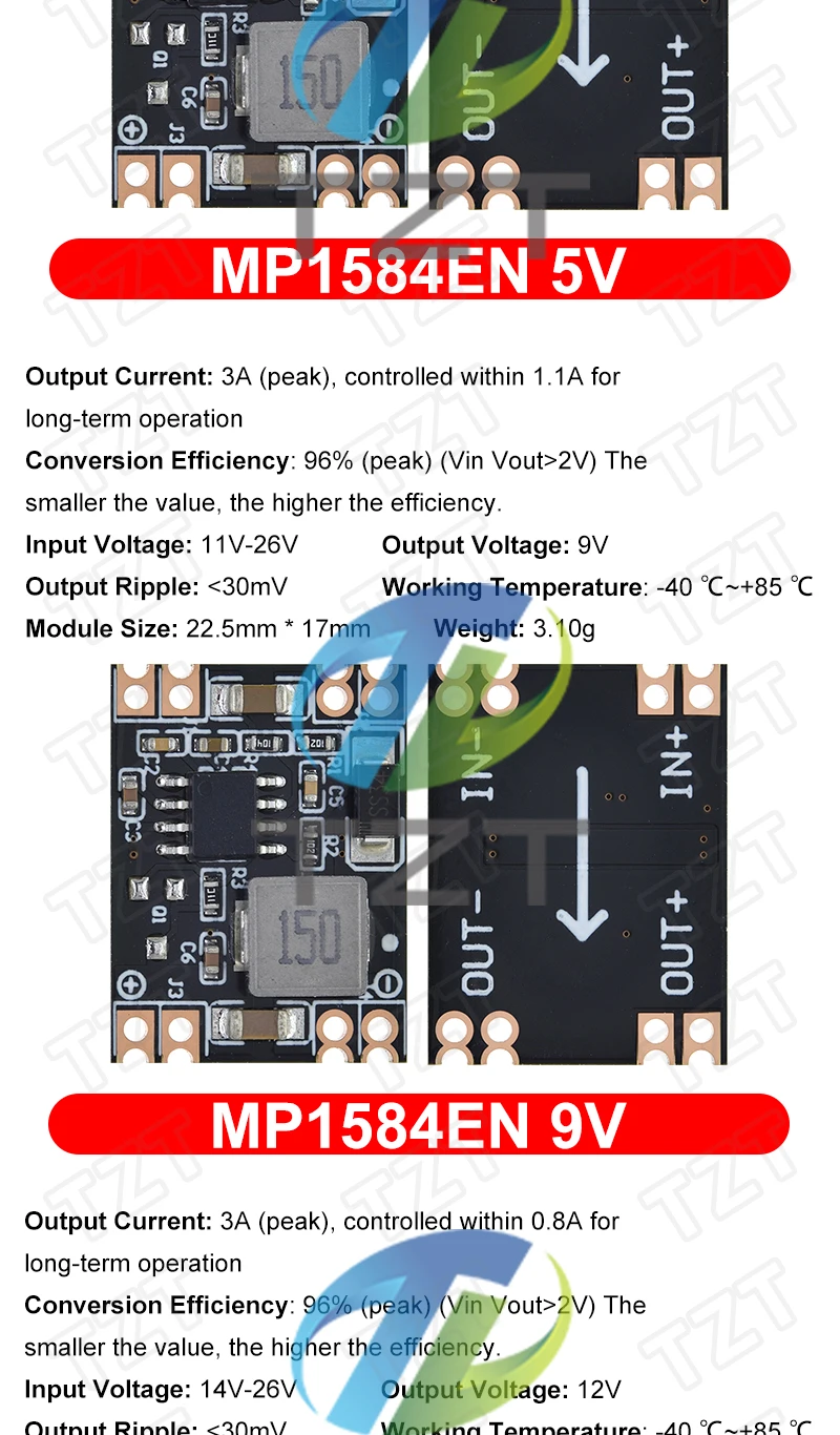 DC-DC 3A Buck Step-down Power Supply Module 5V-12V 24V zu 5V 3,3 V 9V 12V Feste Ausgangs Hohe-Strom für arduino – Detail 2
