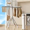 Thickened Foldable Clothes Hanger Rotary Floor Standing Clothes Drying Rack for Balcony Bathroom Space Saving Clothes Organizer 1