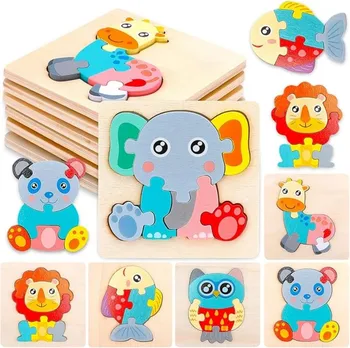 Set di puzzle in legno per bambini Montessori Giochi per bambini per bambini Giocattoli educativi e per l'intelligenza 1 2 3 4 anni 1