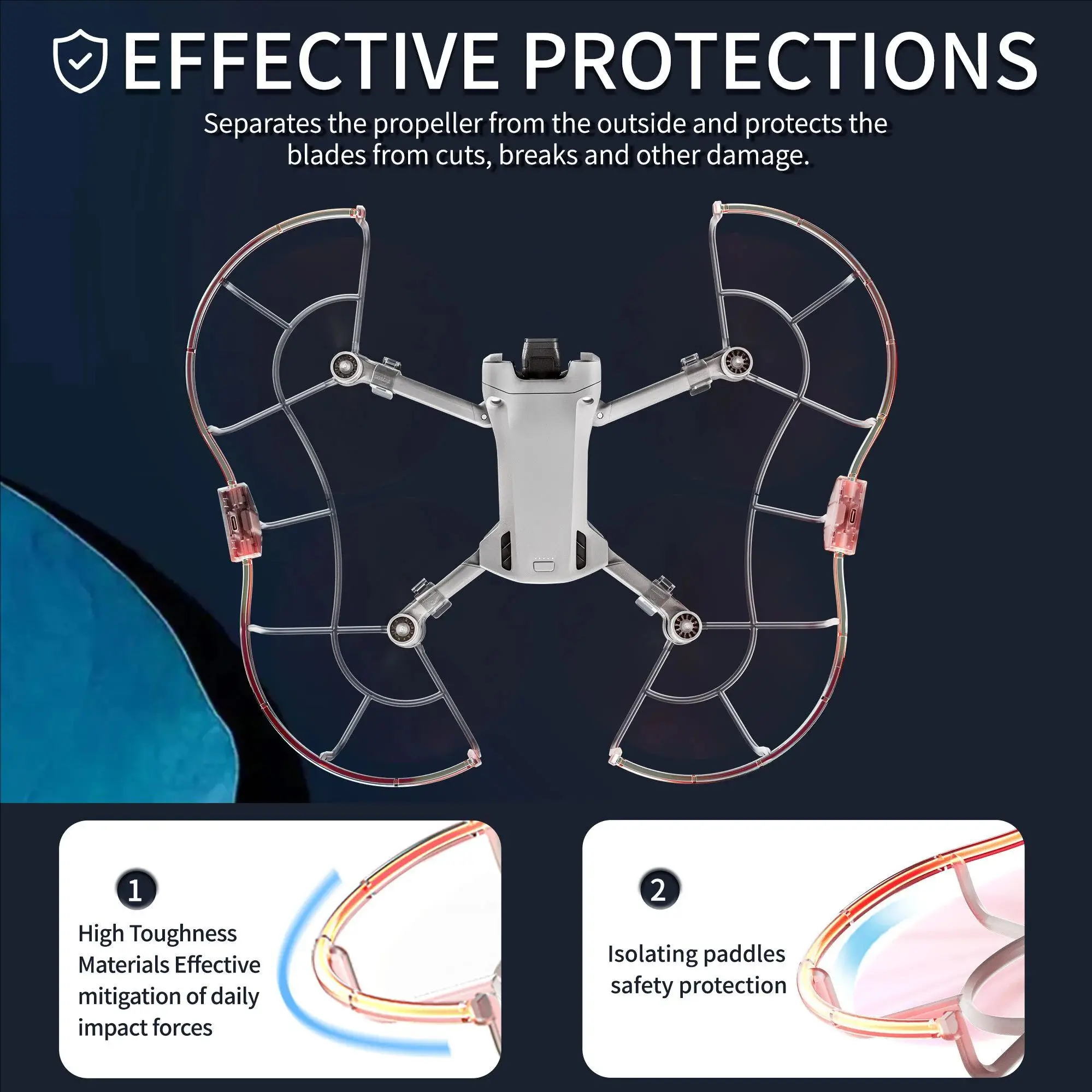 STARTRC LED Propeller Guard for DJI Mini 3 Pro/Mini 3-Anti-Collision Light Ring with High Visibility