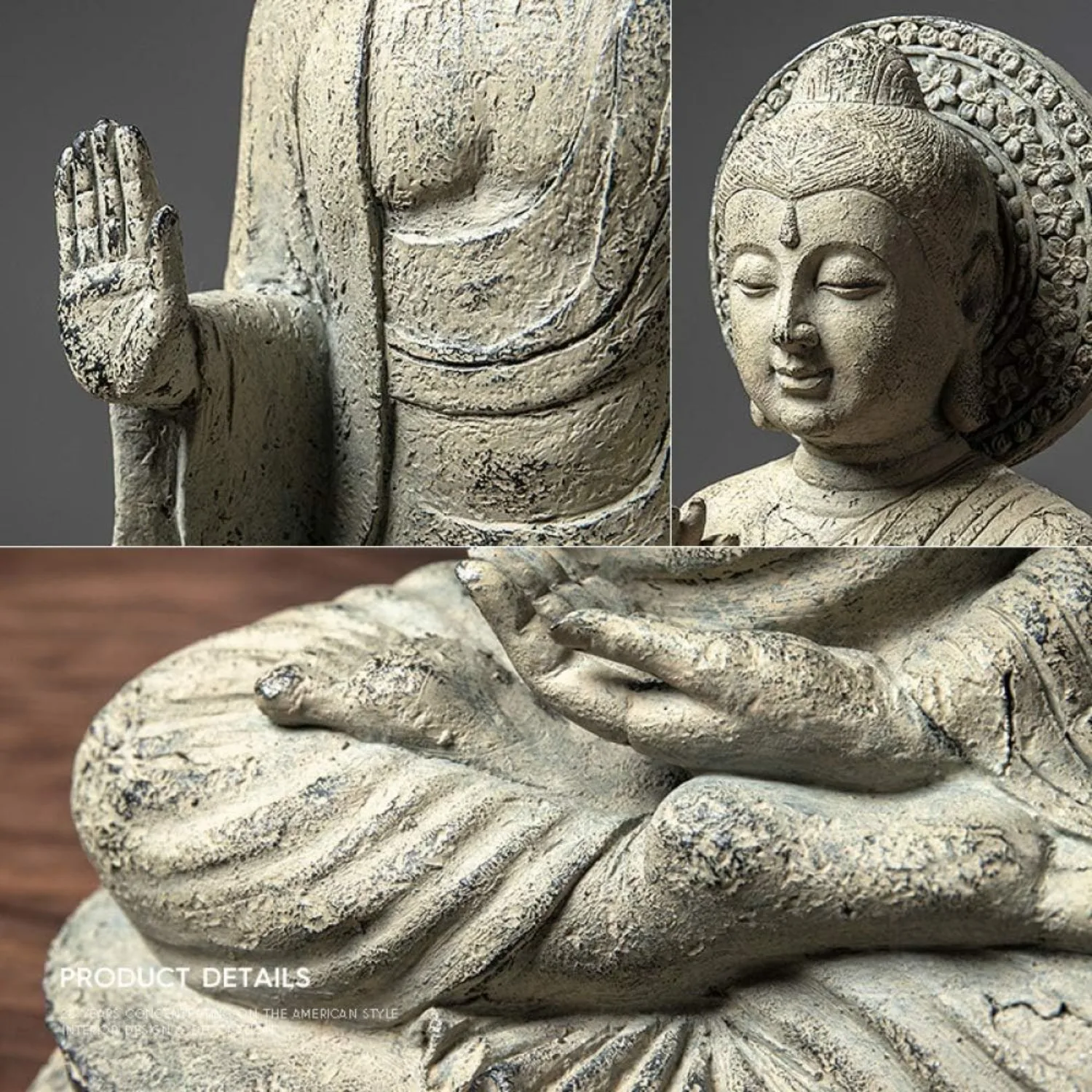 Meditative Buddha Statue for Home Decor, Seated in Meditation Pose, Exquisite Garden Ornaments, Home Decoration Accessories