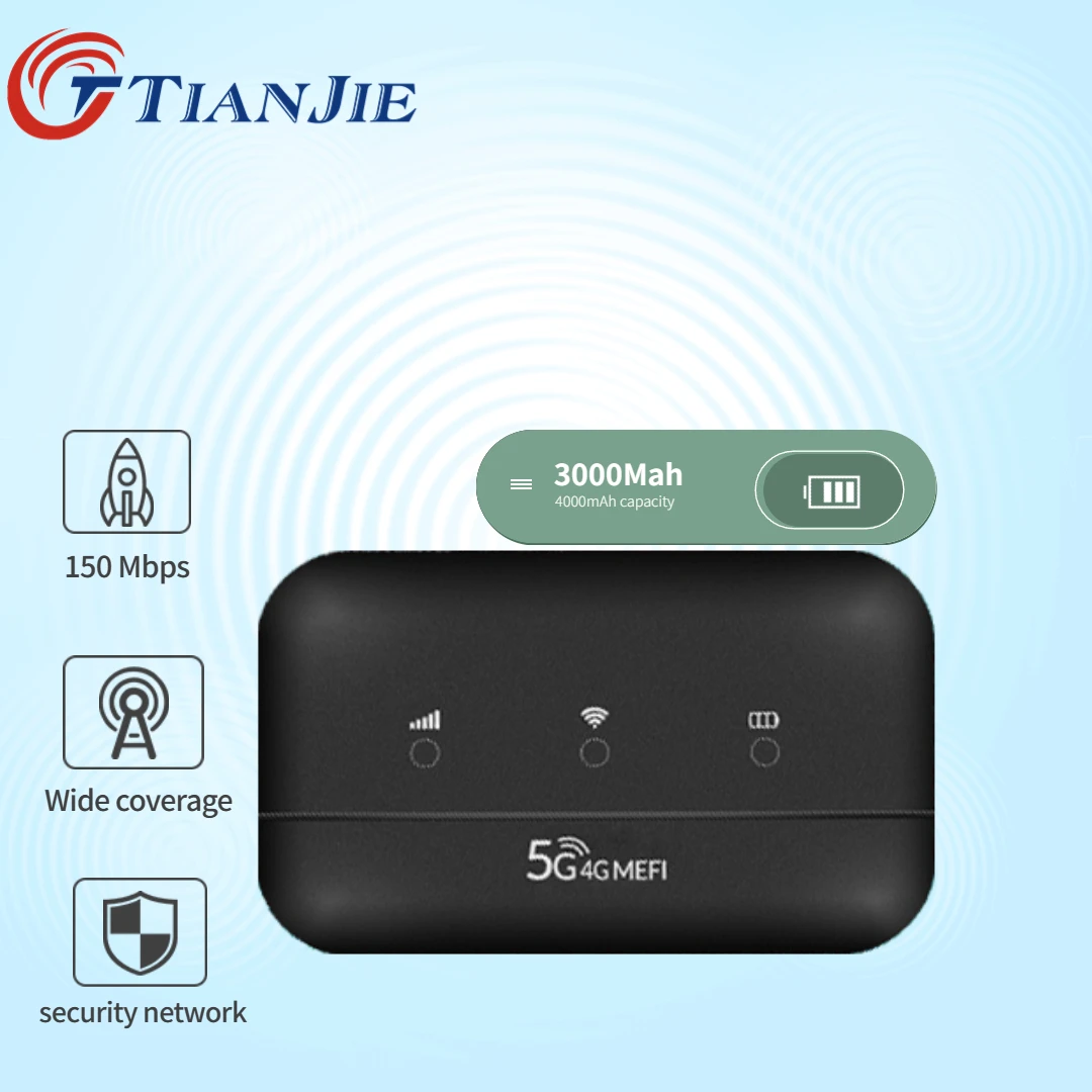 Wireless 4G Router Wifi 150Mbps LTE Modem Hotspot Pocket Mobile Router 3G Mifi With 3000mah Battery+SIM Card Slot