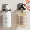 Universal Punch-free Shower Gel Bottle Rack Wall Mounted Adjustable Shampoo Bottle Metal Holder Hand Soap Dispenser Hook 3