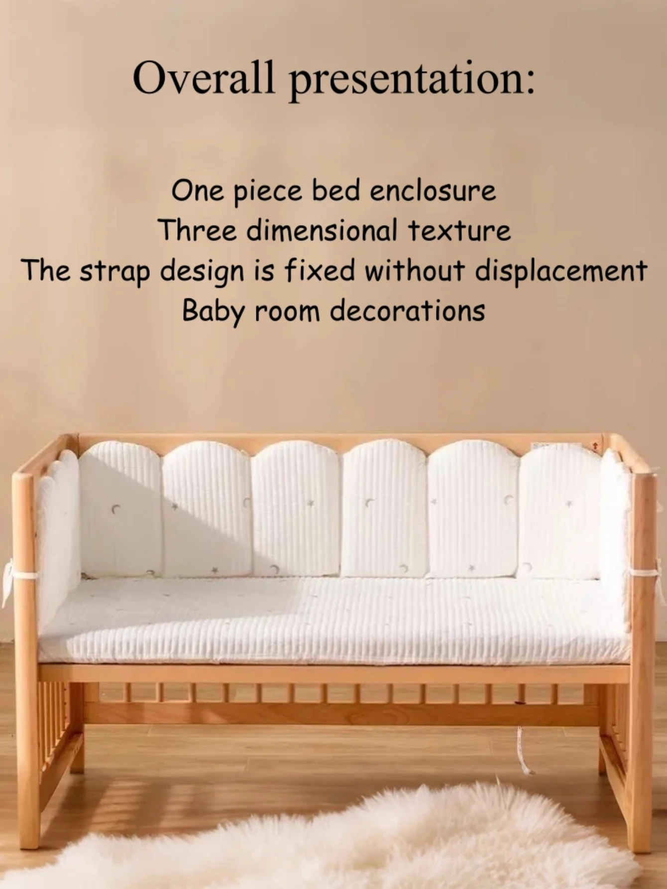 Multi-größe Baby Krippe Schutz Schiene Weiche Polsterung, Säuglings Krippe Stoßfänger Liner Cartoon Druck Gepolsterte Bett Zaun Baby Bett stoßstange – Detail 3