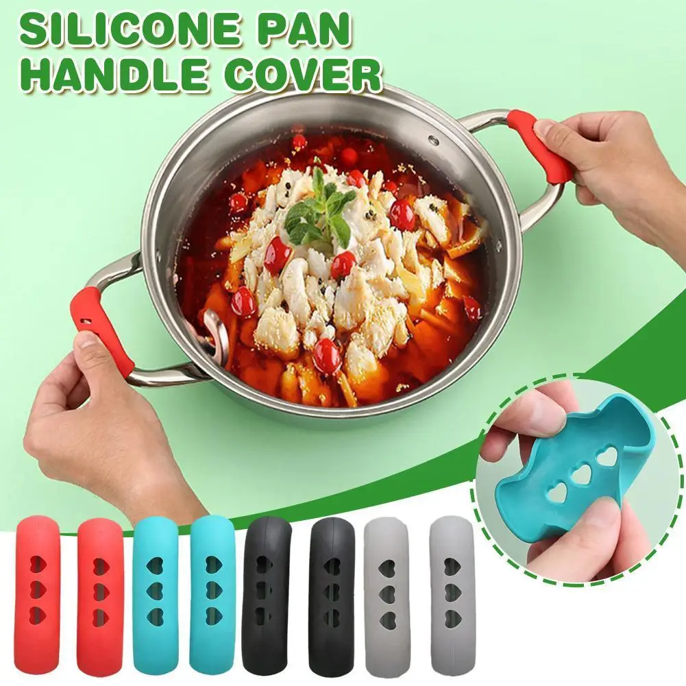 

2pcs Silicone Heat Insulation Oven Mitt Glove Casserole Kitchen Pot Oven Pan Anti-hot Ear Pot Accessories Holder Grip Clip C2J2