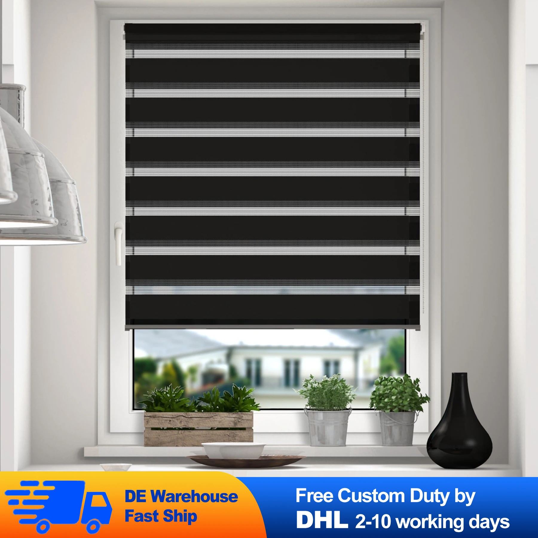 Universal Pleated Blinds Blackout Curtains Folding Non Woven Curtains For Kitchen Balcony Shades