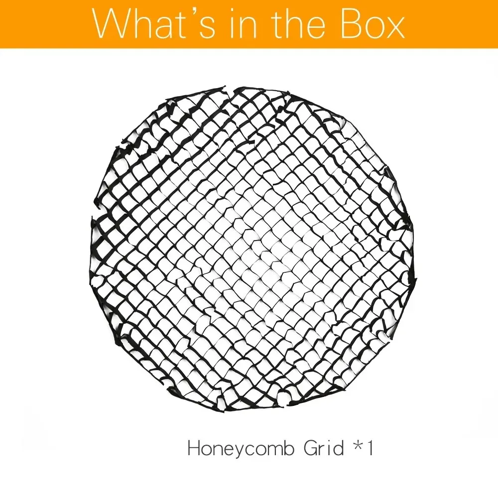 Deep Parabolic Softbox Honeycomb Grid 90cm 120cm For Godox QR-P70/QR-P90/QR-P120 P90L P90H P120L P120H