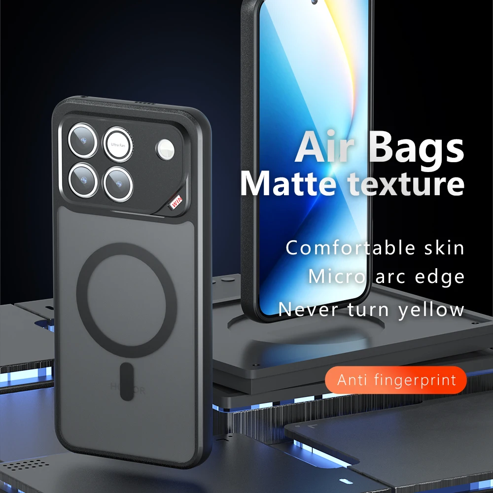 Luxury Magnetic Ultra-Thin Frosted Skin-Friendly Acrylic Case - Shockproof Bumper Cover