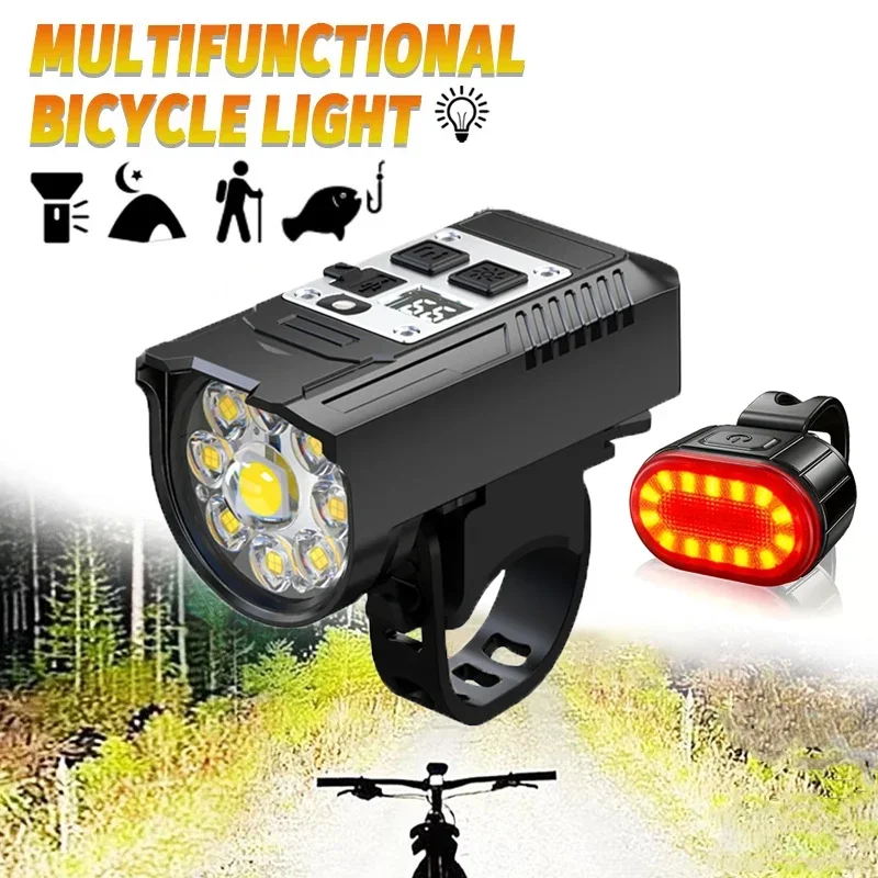 Ultra-Bright USB Rechargeable Bike Headlight with 9 LEDs