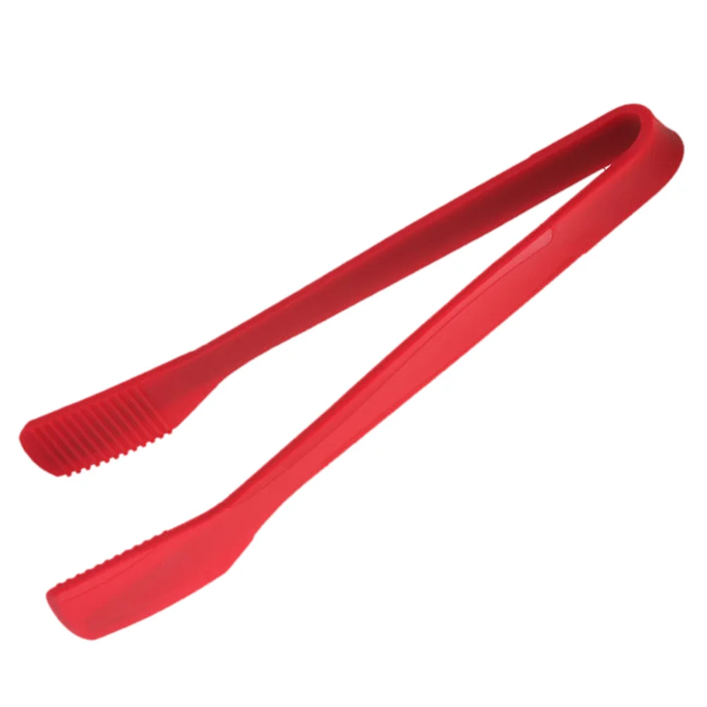 

1Pc Multi-functional Food Tong Anti-slip Bread Baking Clamp with Buckle (Red)
