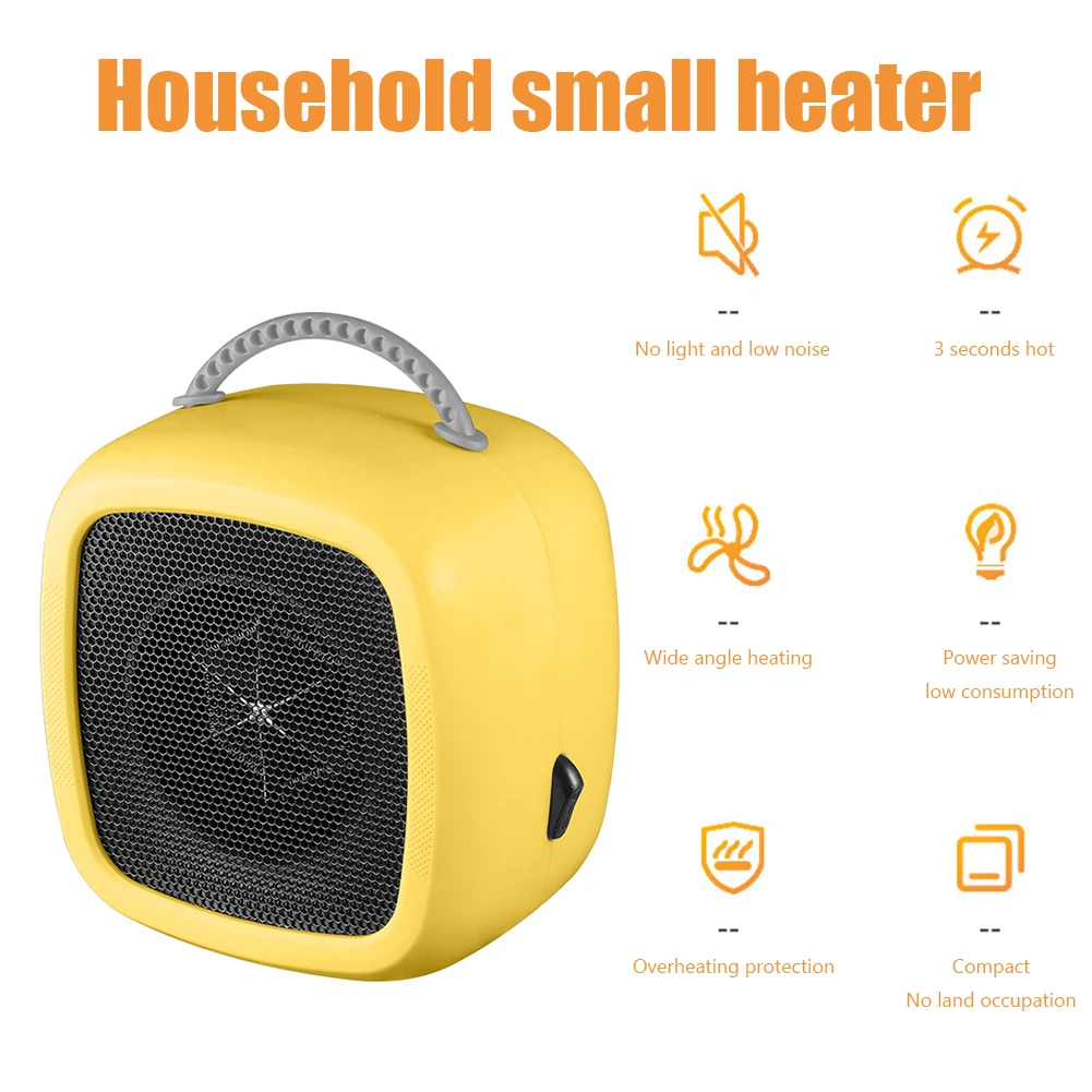 Electric Heater Mini Electric Space Heater 500W Warmer Fan Air Heater Power Safety Protection Fast Heating Desktop Fan Hand Warmer 220V electric heater