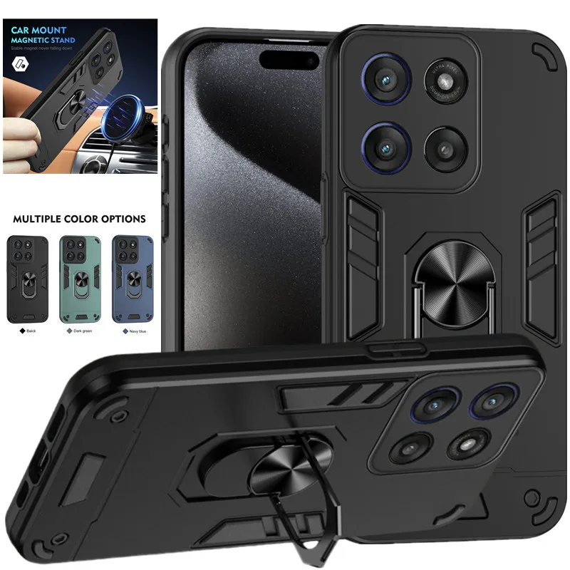 Military Grade Shockproof Case with Ring Stand Holder - Protective Cover