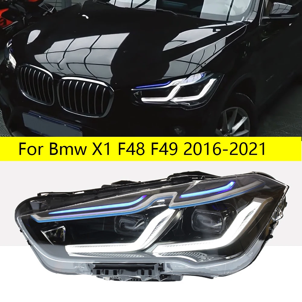 

Автомобильные передние фары для BMW X1 светодиодный, фары 2016-2021 F48, фары в сборе F49 DRL, сигнальные огни, автомобильные аксессуары