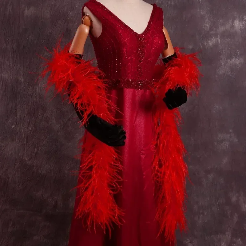 Striscia Piume Abito Con Piume Di Struzzo Twin Set Vestito Piume