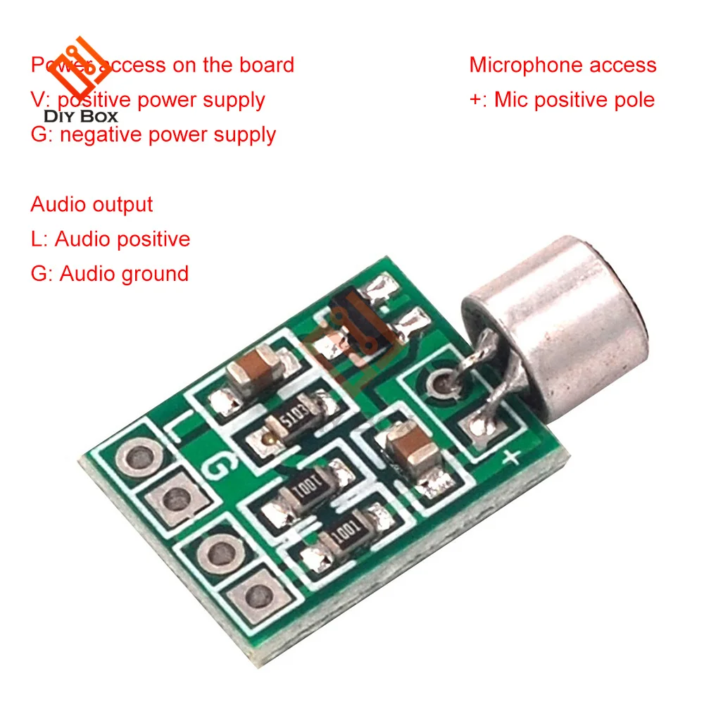 Audio Amplifier Board Mini Microphone Module Speaker Circuit Board DC 2.5-9V 14x12mm Mic Accessories 1/2/3/5pcs
