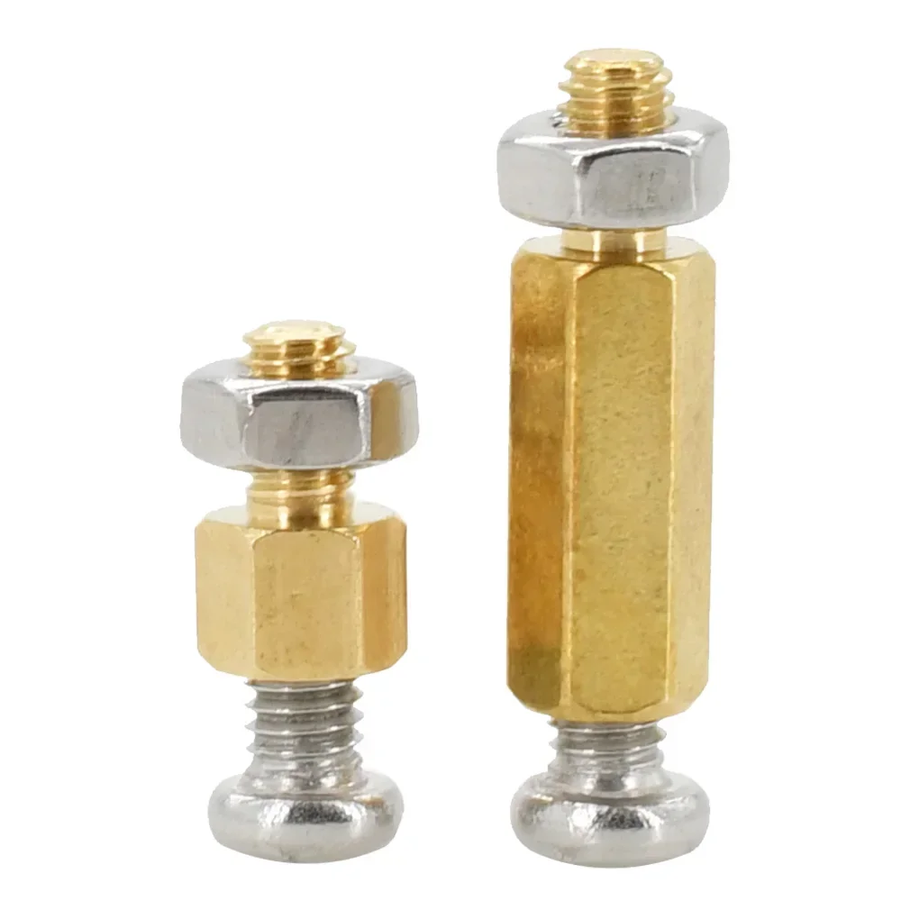 M2 M3 M4 M5 M6 Brass Standoff Spacer Phillips Spacing Screw Nut Set PCB Support Pillars Column Board Rack Stud Spacers Motherboard brass standoff spacer