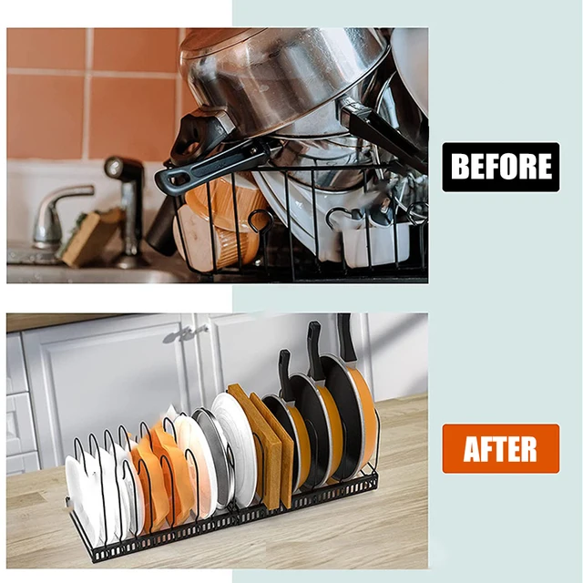 Adjustable Cookware Organizer Rack 6