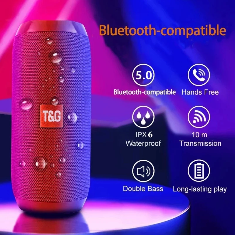 Tanio Bluetooth głośnik kolumnowy 10W 3W Portable Boombox bezprzewodowy wodoodporny na zewnątrz