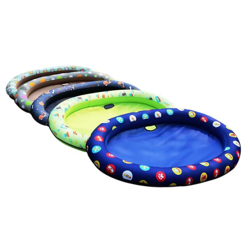 Print Inflatable Swimming Pool Pet Dogs Floating Raft Bed Water Play Cushion Pet Inflatable Hammock Summer Beach Toy For Dog