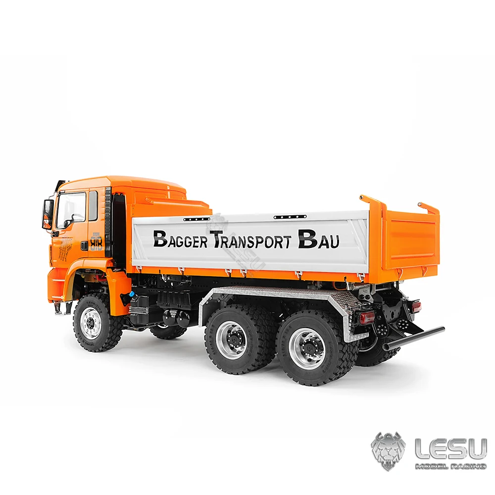 Toys LESU TGS 1/14 6x6 RC Hydraulic Dump Truck Metal Remote Control Dumper Car TOUCAN DIY Finished Light Sound Model for Boys 2
