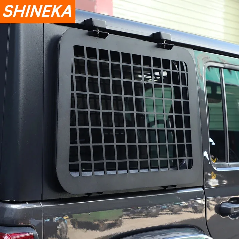 샤이네카 자동차 뒷유리 보호 프레임 수납 랙 (지프 랭글러 JL 2018 2019 2020 2021 2022 2023 2024 이후년식)