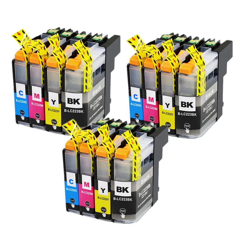 12 Pack LC223 Ink Cartridge LC 223 XL Compatible For Brother DCP-J562DW DCP-J4120DW MFC-J480DW MFC-J680DW MFC-J880DW MFC-J4620DW ink tank printer Ink Cartridges