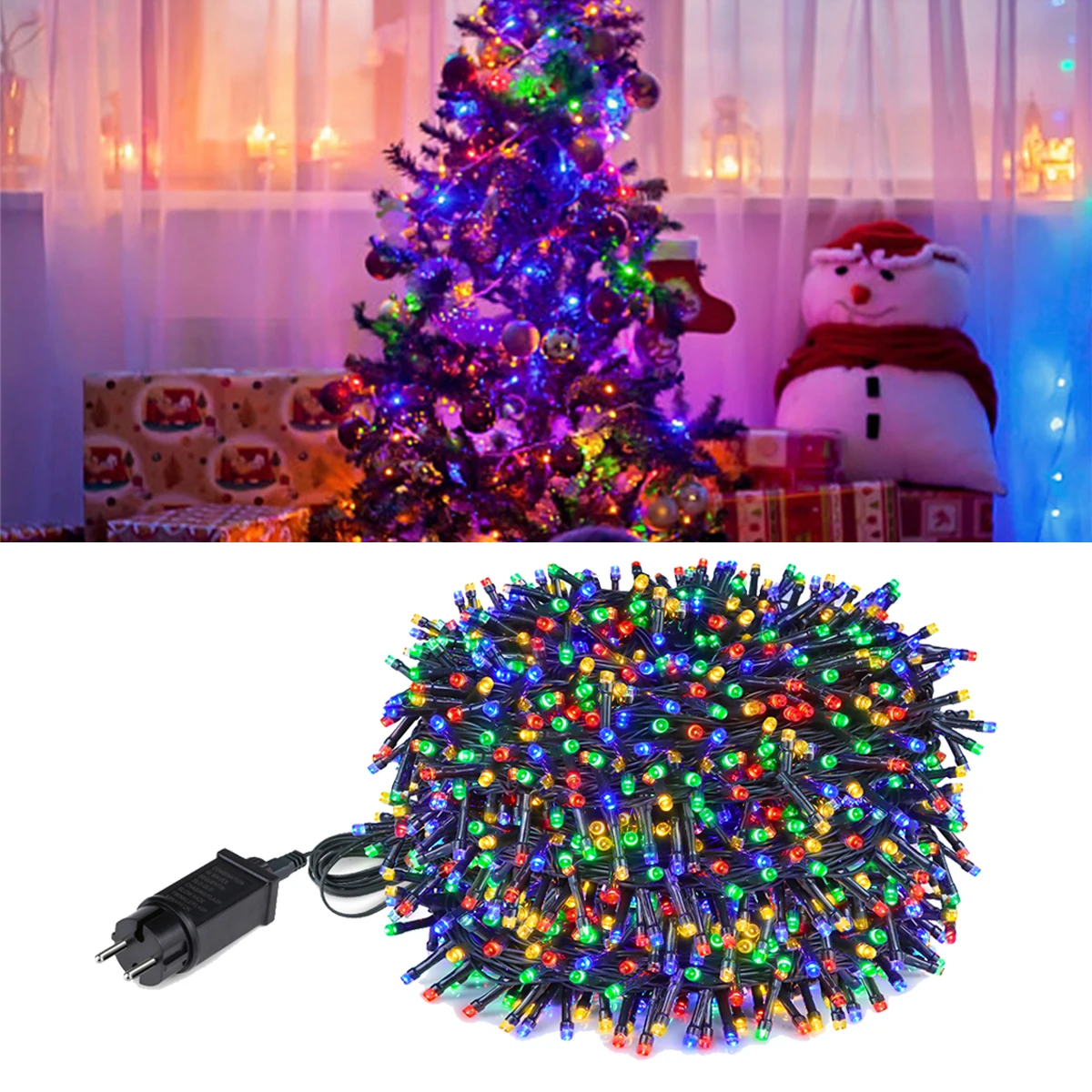 30m 300leds led luzes da corda de fadas guirlandas à prova dwaterproof água ao ar livre jardim rua árvore natal festa casamento decoração 220v 110v