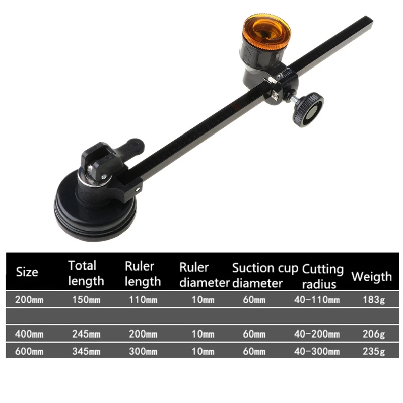 Industrial Grade Diamond Glass Cutter Compasses Suction Circle Cutter 6