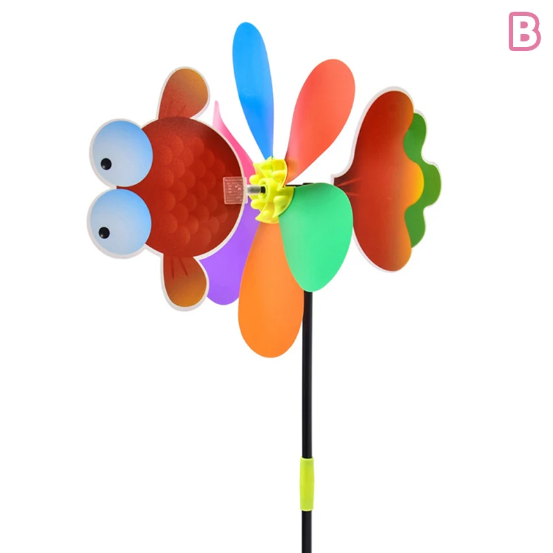 1Pcs Foldable Animal Bee Six Colors Three-dimensional Windmill Cartoon Home Garden Decoration Wind Spinner Whirligig Yard Decor