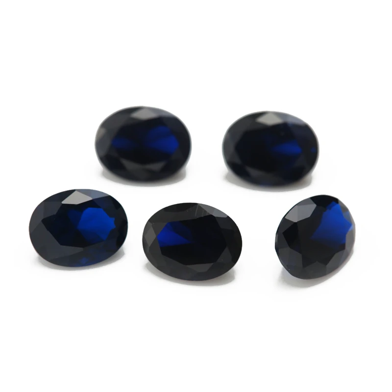 Größe 3x5mm ~ 10x12mm # # # # # # blauer Stein ovaler synthetischer Spinell Edelstein Edelstein für die Schmuck herstellung – Detail 10