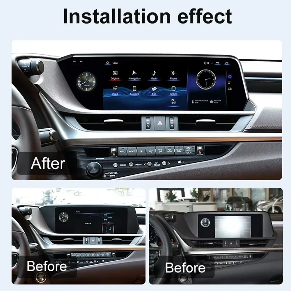 Qualcomm QLED Carplay 12,3 "Android 13 Radio de coche reproductor GPS Radio estéreo Multimedia para Lexus ES ES200 ES250 ES300 2018-2020 2